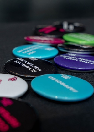 Badge with various messages
