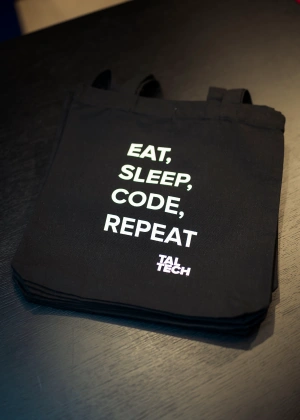 Tote bag "EAT, SLEEP, CODE, REPEAT"