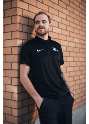 Nike black polo shirt for men