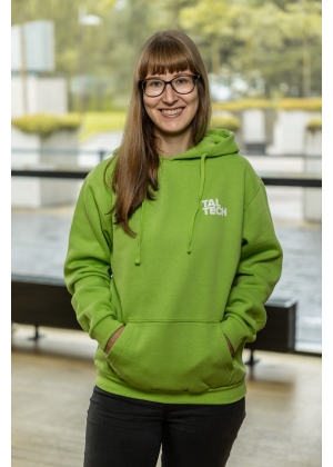  Unisex light green sweatshirt with hoodie
